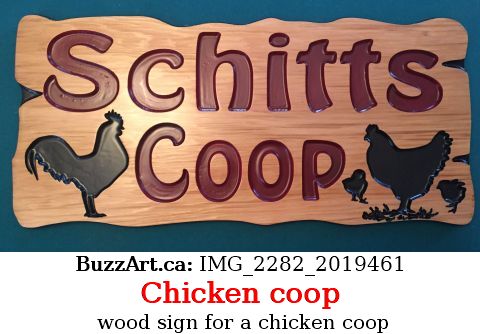 wood sign for a chicken coop